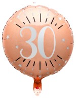 Ballon alu 30 ans - 45cm - rose gold
