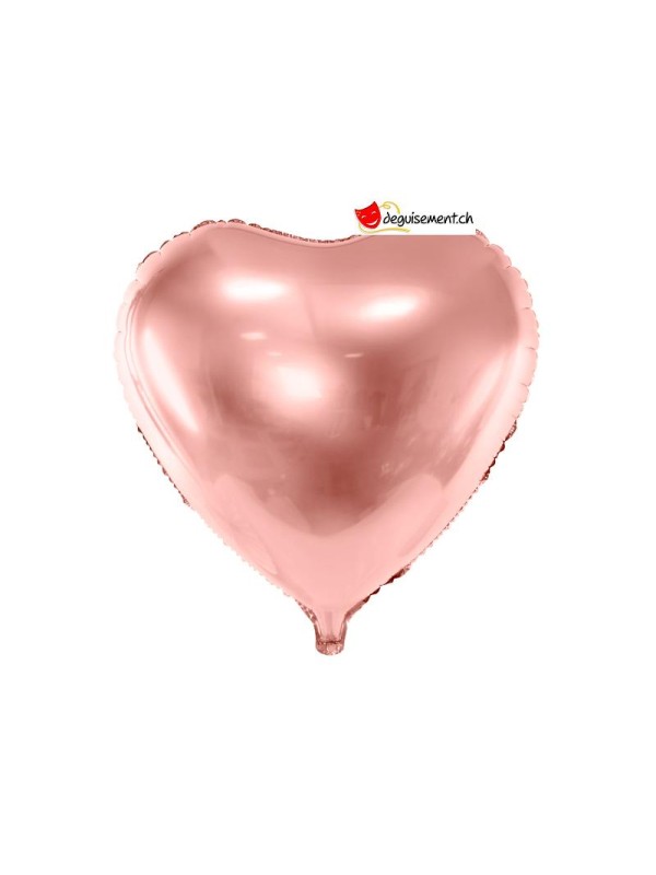 Ballon alu coeur rose gold - 45cm