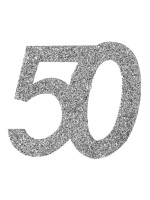 Confettis 50 argentés brillants