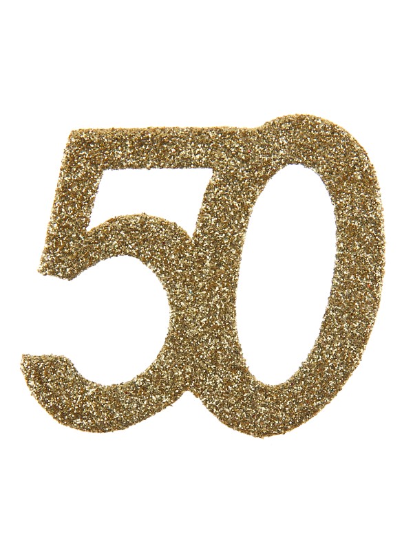Confettis 50 dorés brillants