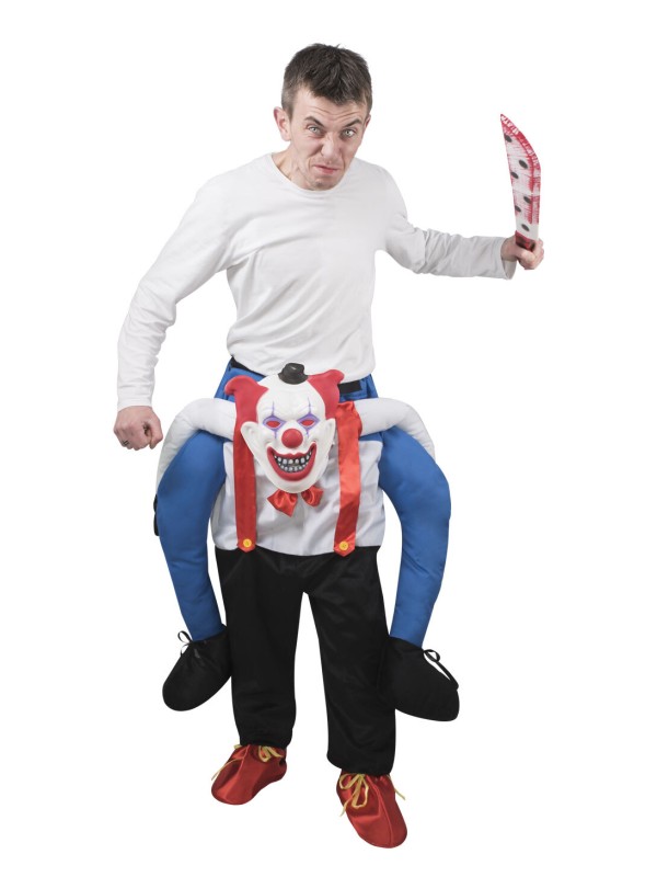 Déguisement assis sur un clown terrifiant