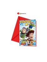 Invitation et enveloppe Toy Storys - 6 pces
