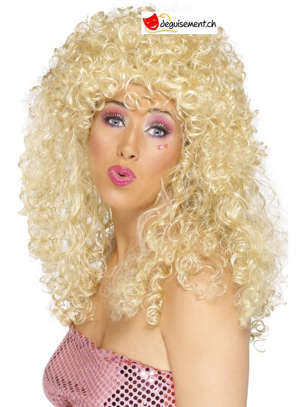 perruque blonde frisee