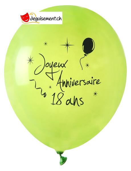 Ballons Joyeux Anniversaire Vert 18 Ans 8 Pcs Ballons Joyeux Anniversaire Vert 18 Ans 8 Pcs